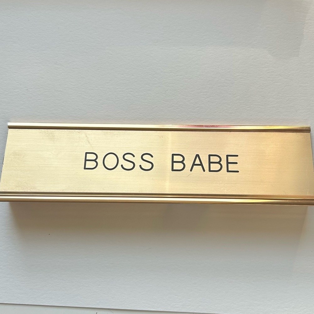 Boss Babe Name Plate in Rose Gold NWT